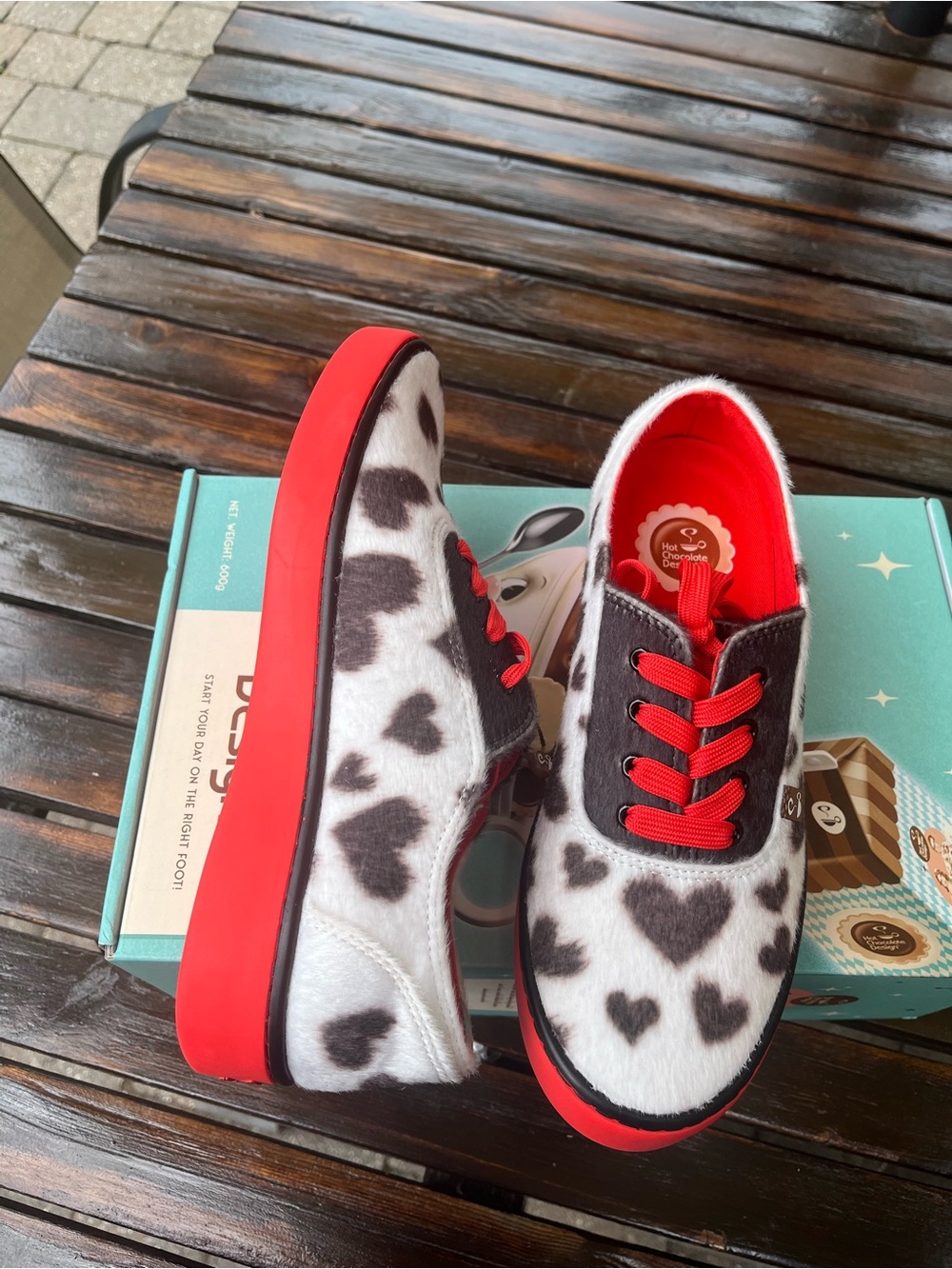 Brand new with tags in box Hot Chocolate design polka pup love sneakers - Picture 13 of 13